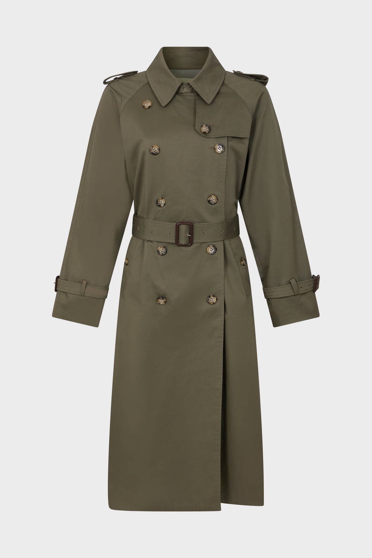 Trench Coat Dae02a301 Khaki-Green