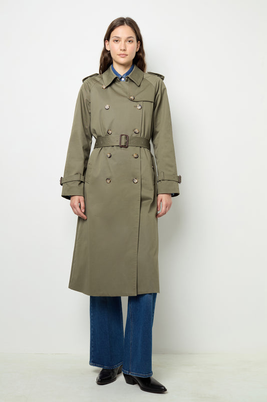 Trench Coat Dae02a301 Khaki-Green