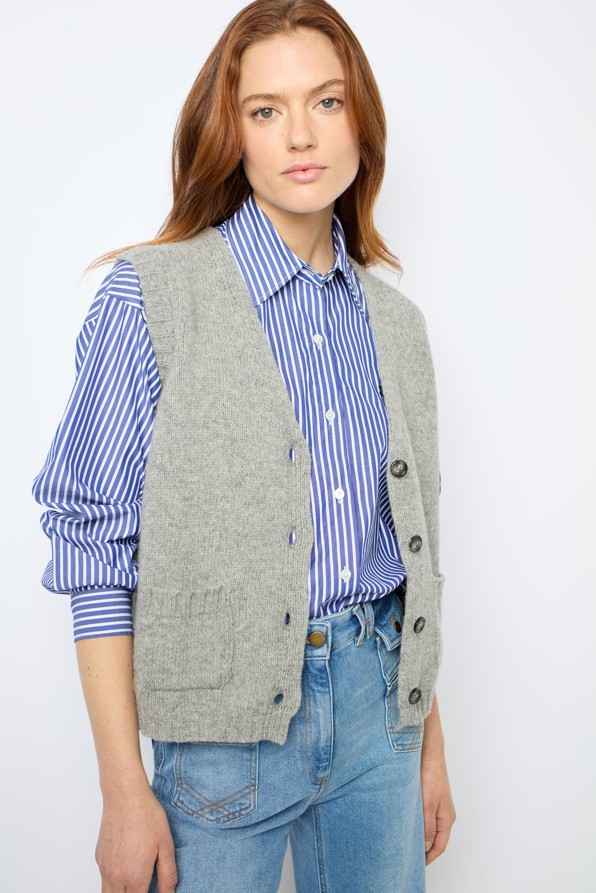 Pullover/vest Josselyn Dau19a233 Grey