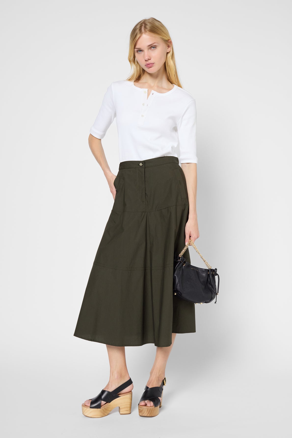Skirt Vesper Dbj26b097 Khaki-Green