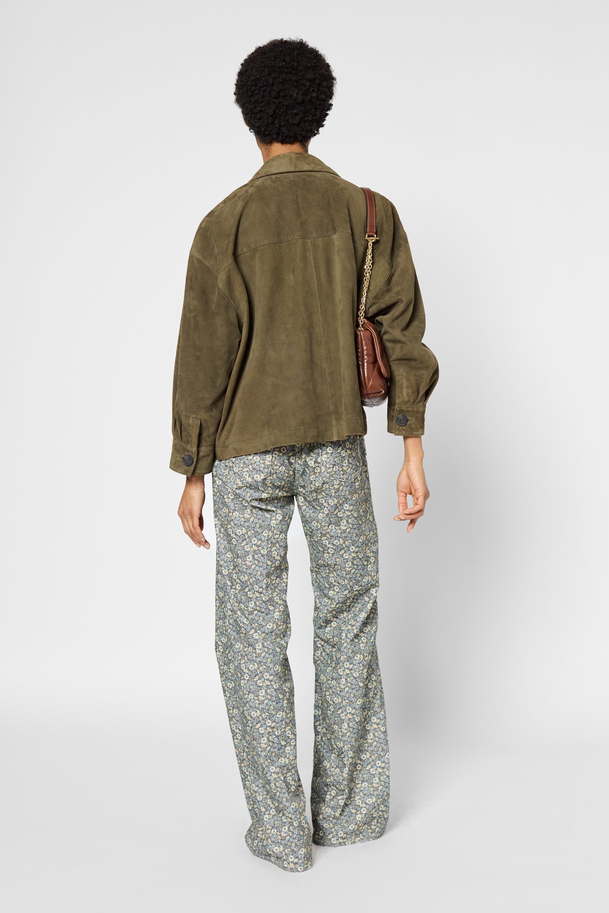 Leather Garment Dby06b001 Khaki-Green