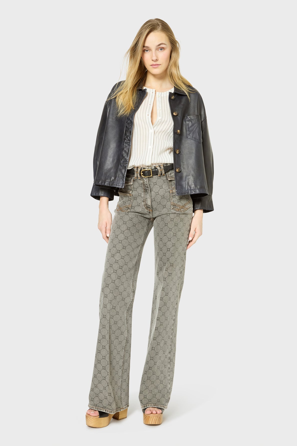 Leather Garment Dby06b010 Navy