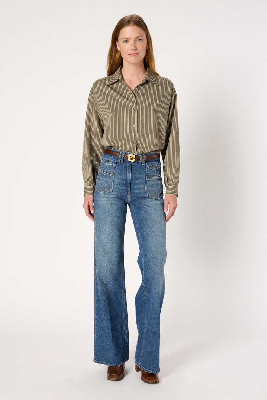 Blouse Dcc51c143 Khaki-Green