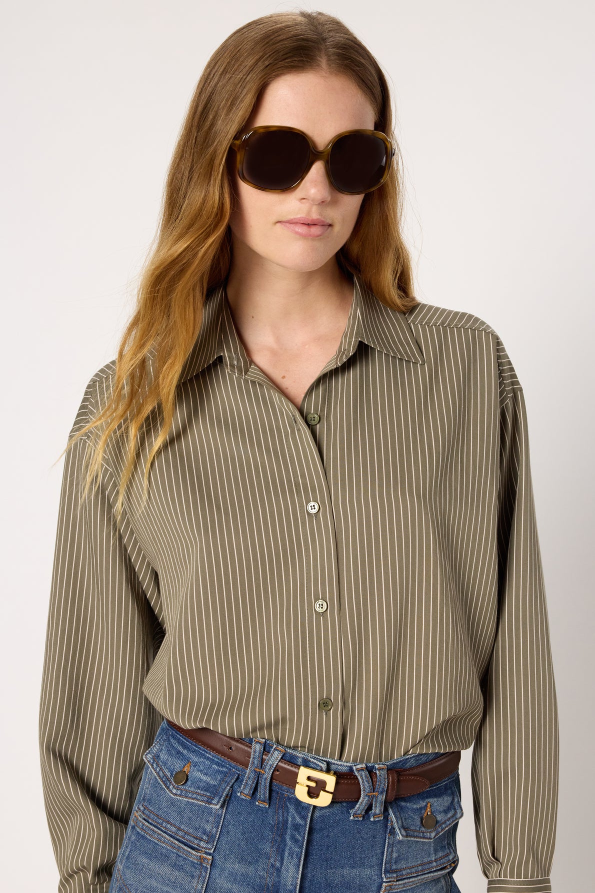 Blouse Dcc51c143 Khaki-Green