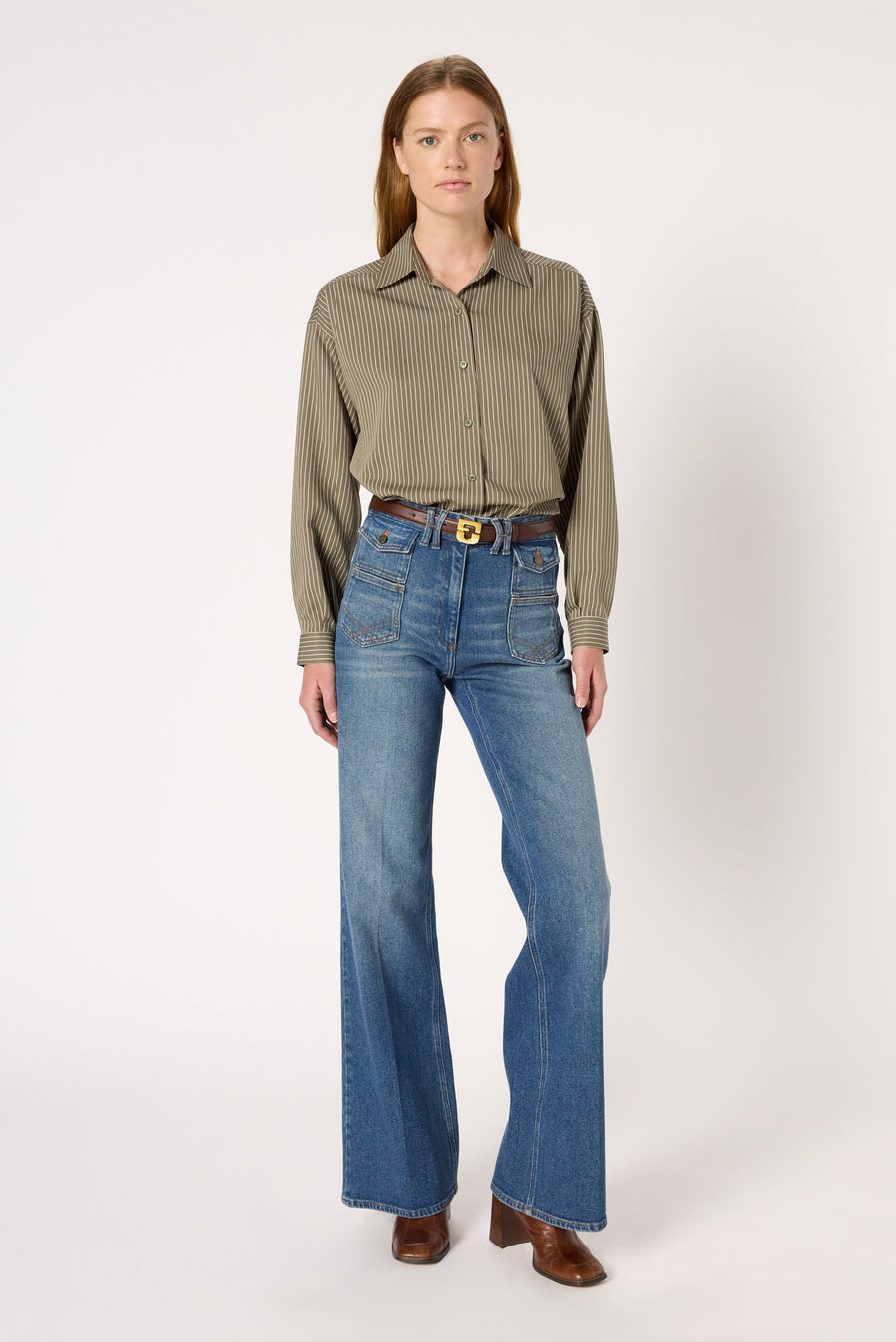 Blouse Dcc51c143 Khaki-Green