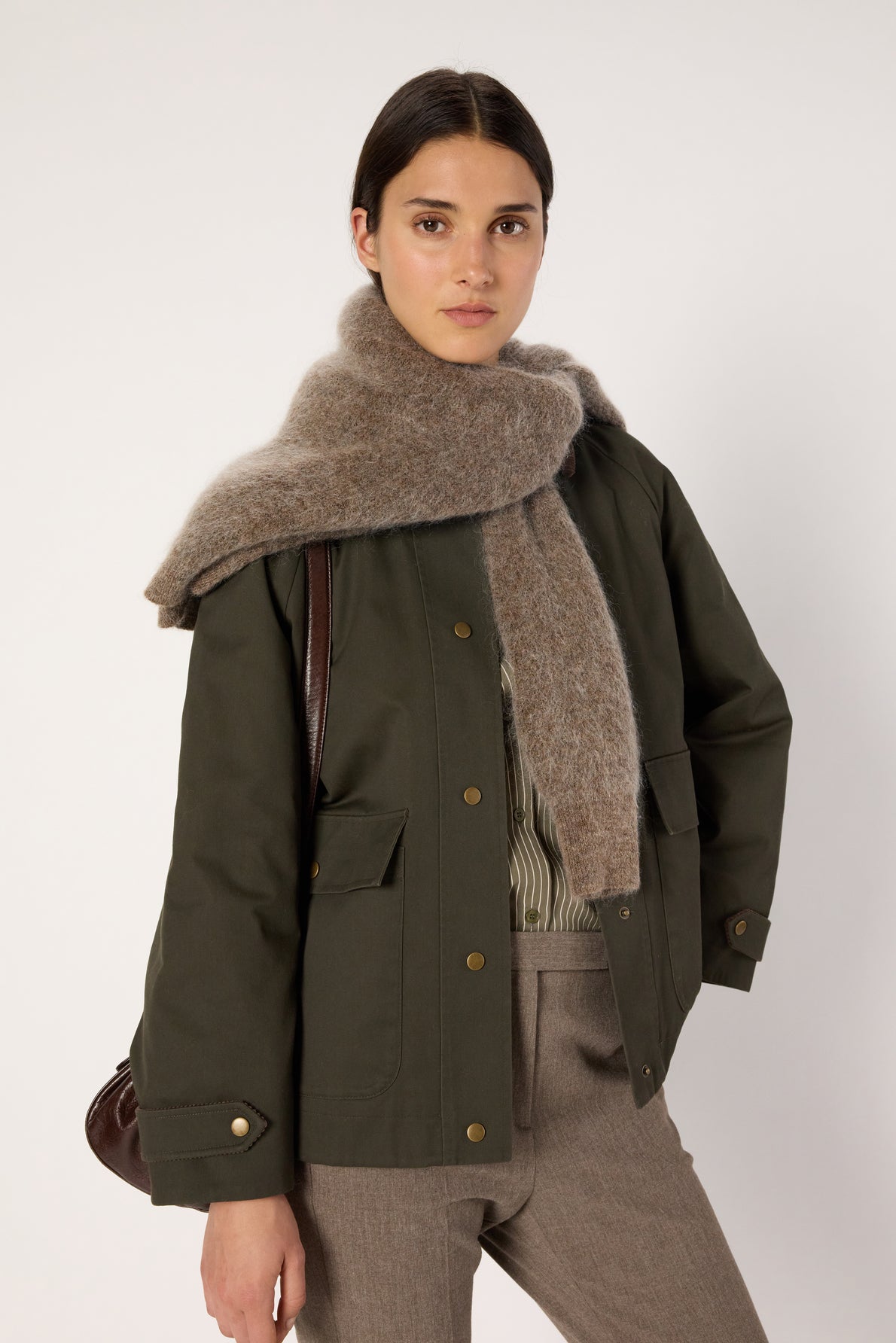 Trench Coat Dce10c023 Khaki-Green