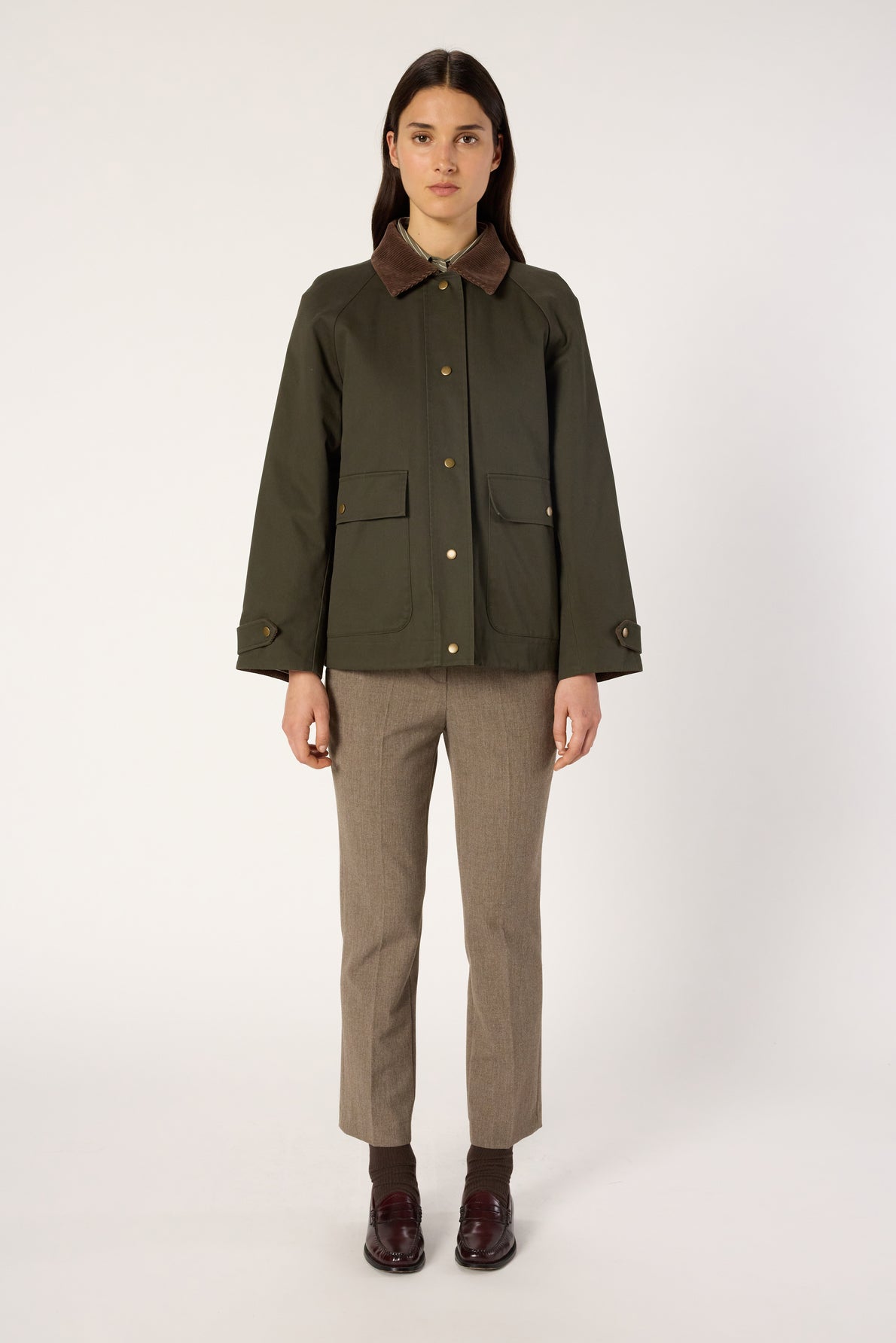 Trench Coat Dce10c023 Khaki-Green