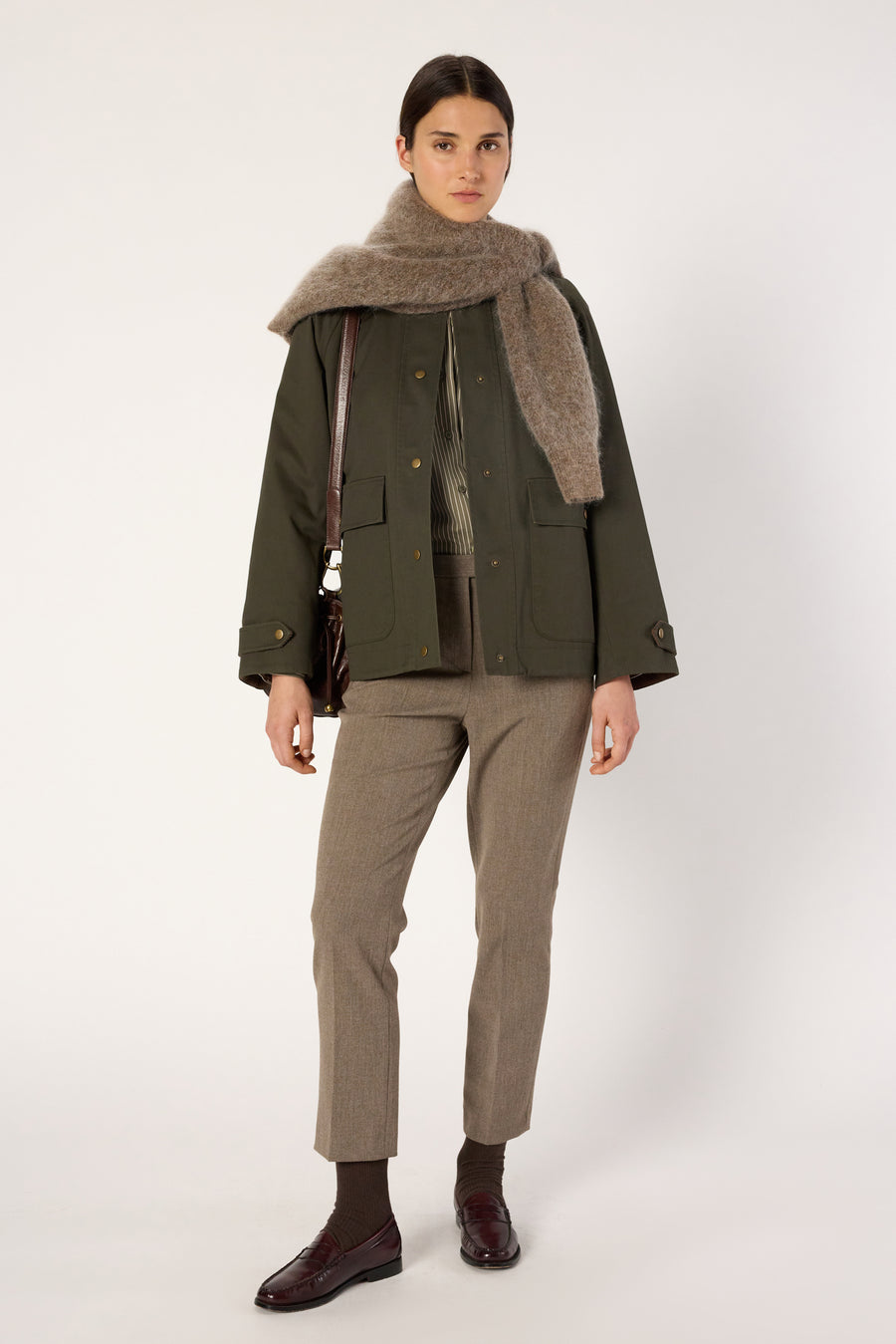 Trench Coat Dce10c023 Khaki-Green