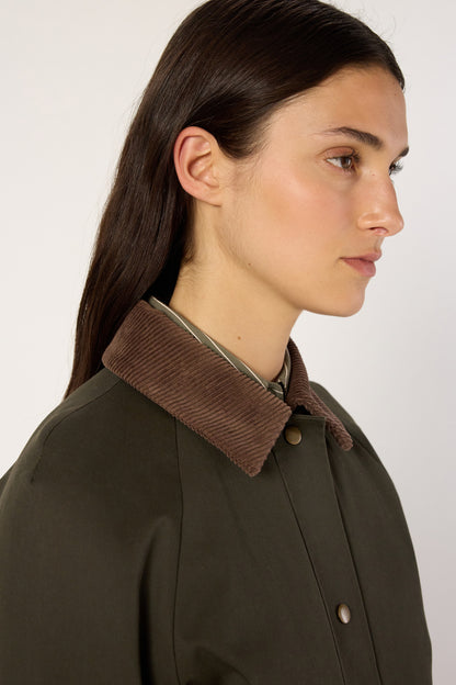 Trench Coat Dce10c023 Khaki-Green