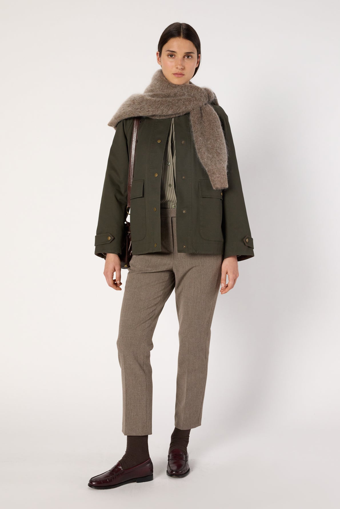 Trench Coat Dce10c023 Khaki-Green