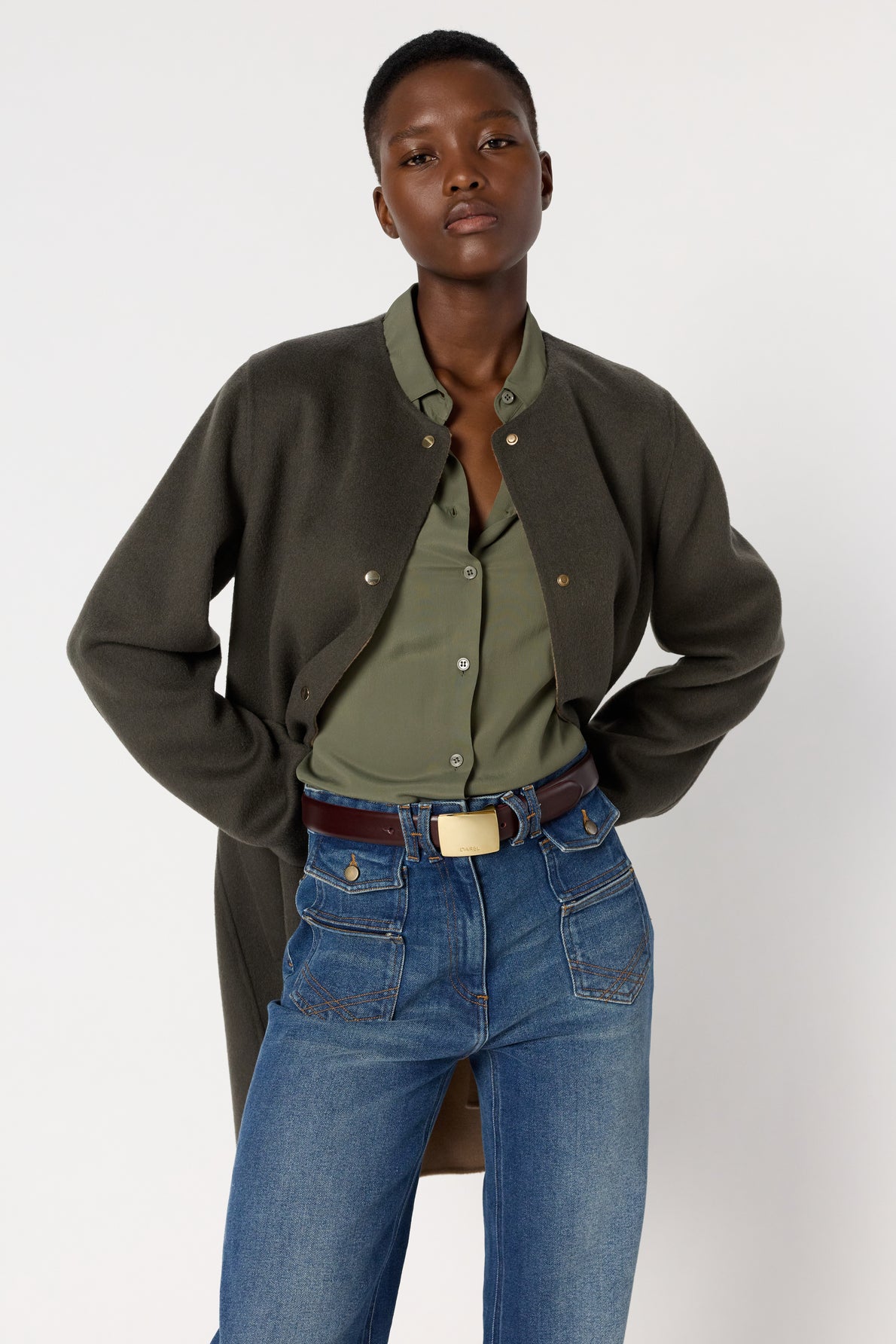 Coat Dcm57c029 Khaki-Green