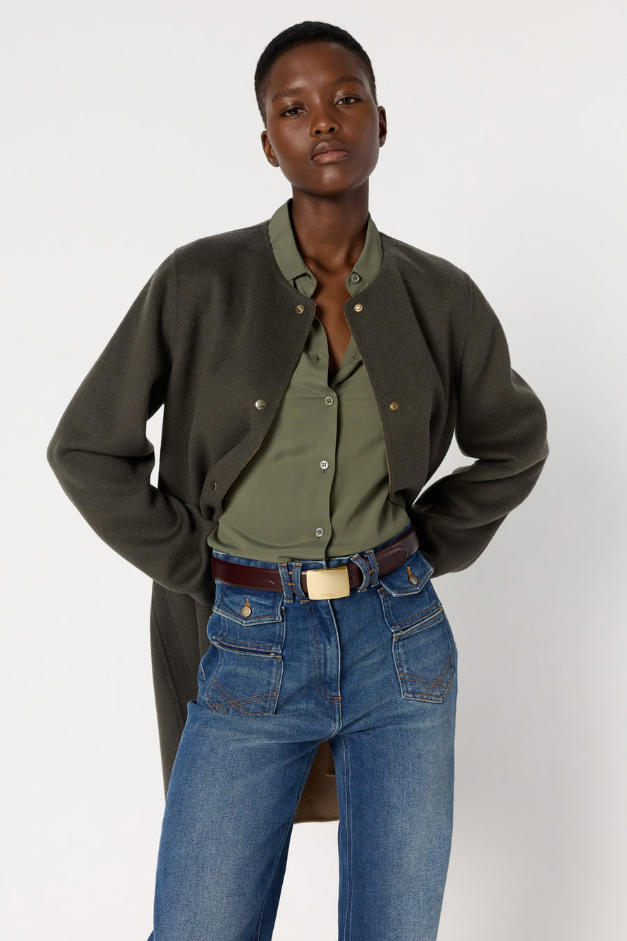 Coat Dcm57c029 Khaki-Green