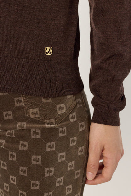 Pullover/vest Dcu01c222 Brown