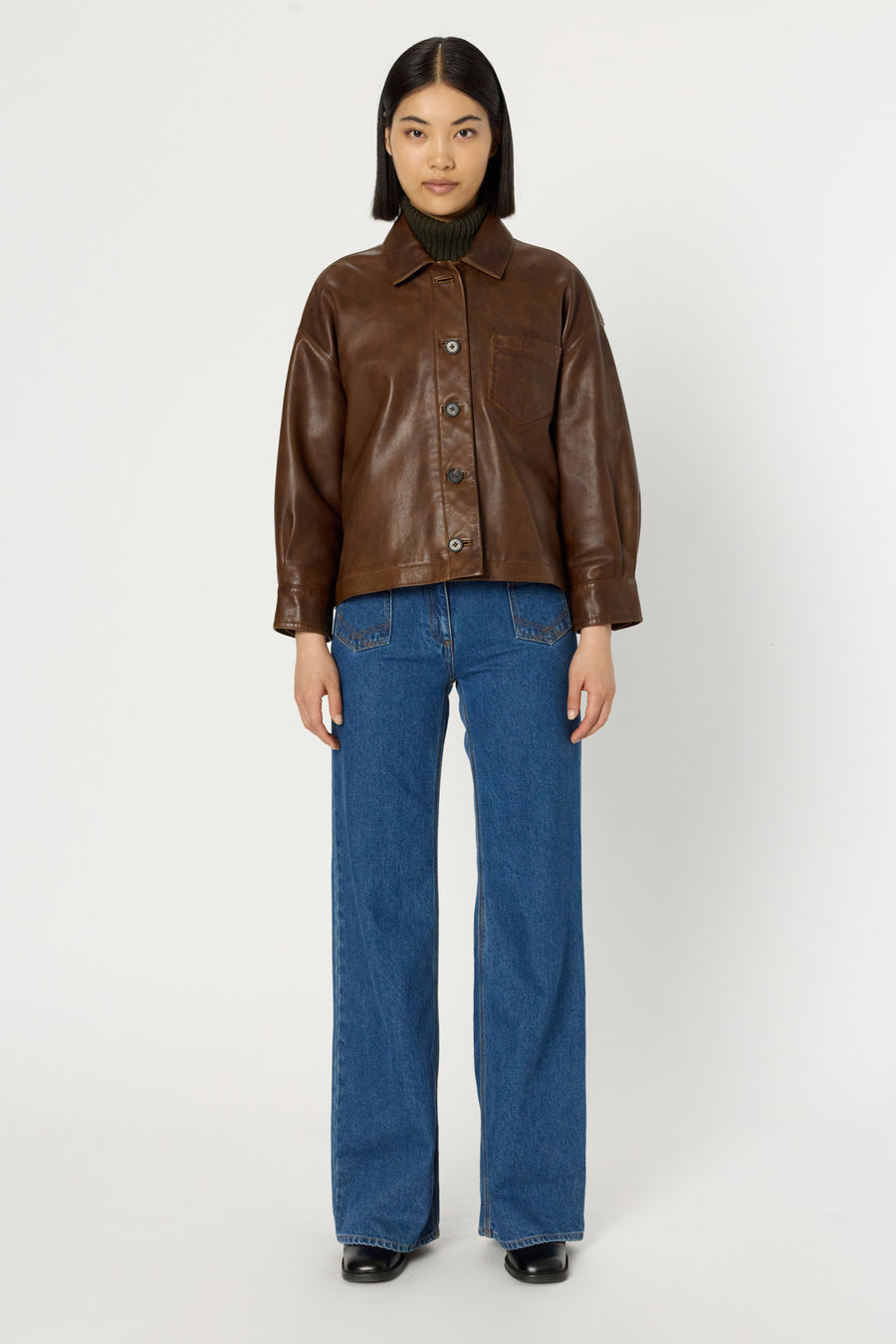 Leather Garment Nicole Dcy16c009 Brown – RUE MADAME | BOUTIQUE