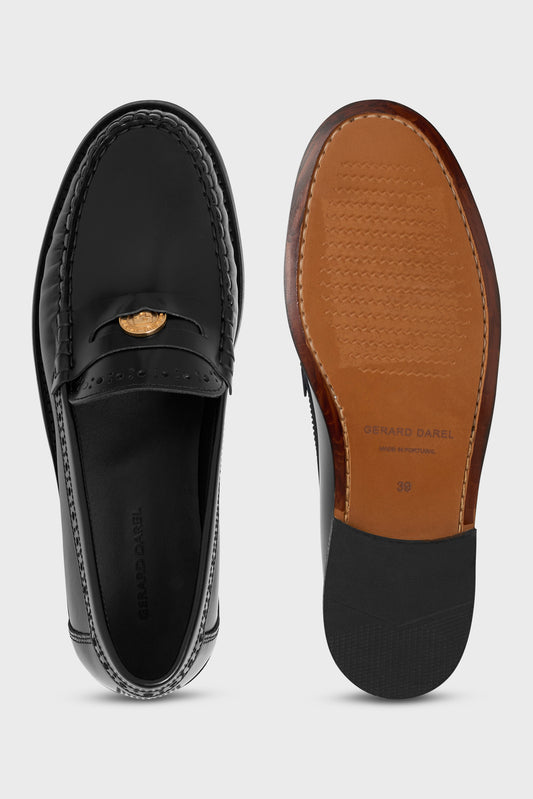 Variation 1: Unisex Performance Casual Running Shoe Leather - Black