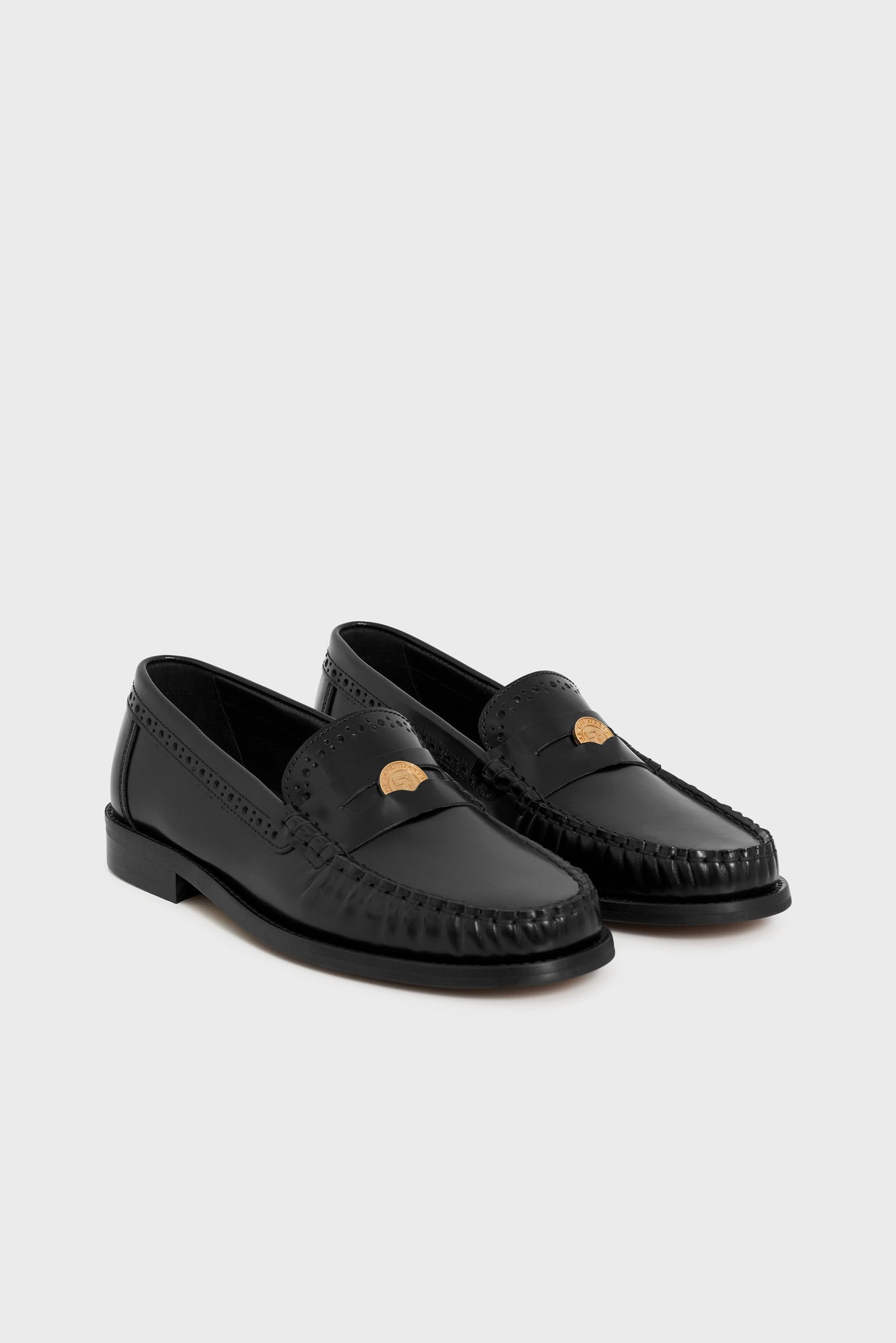 Variation 1: Unisex Performance Casual Running Shoe Leather - Black