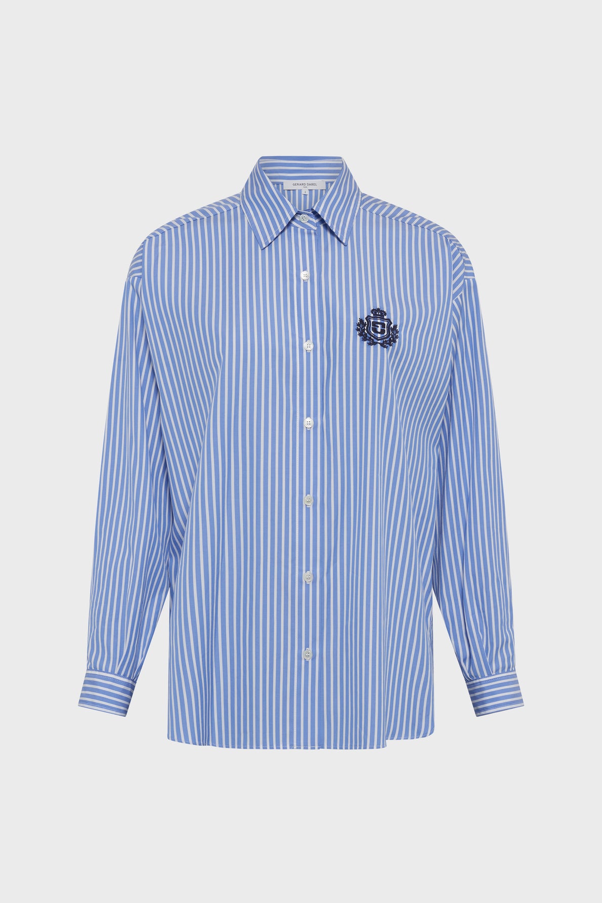 Women's Button-Down Blouse 100 Percent Cotton - Blue