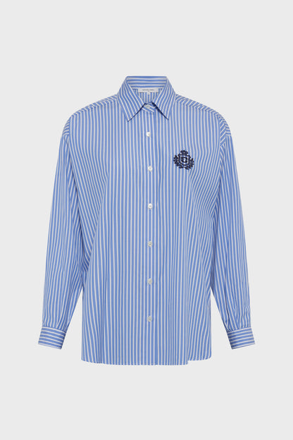 Women's Button-Down Blouse 100 Percent Cotton - Blue