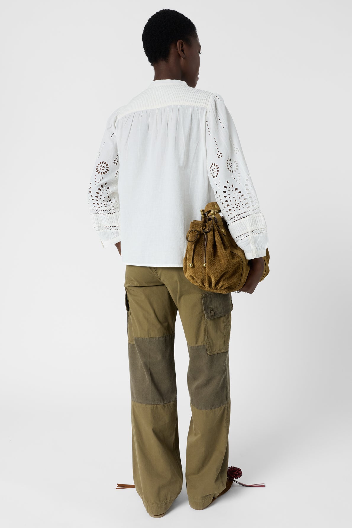 Women's Button-Down Blouse 100% Cotton Poplin - Ecru