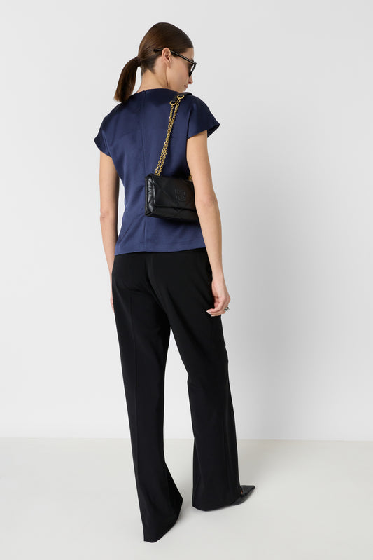 Women's Classic Sleeveless Top 100% Cotton Poplin - Navy