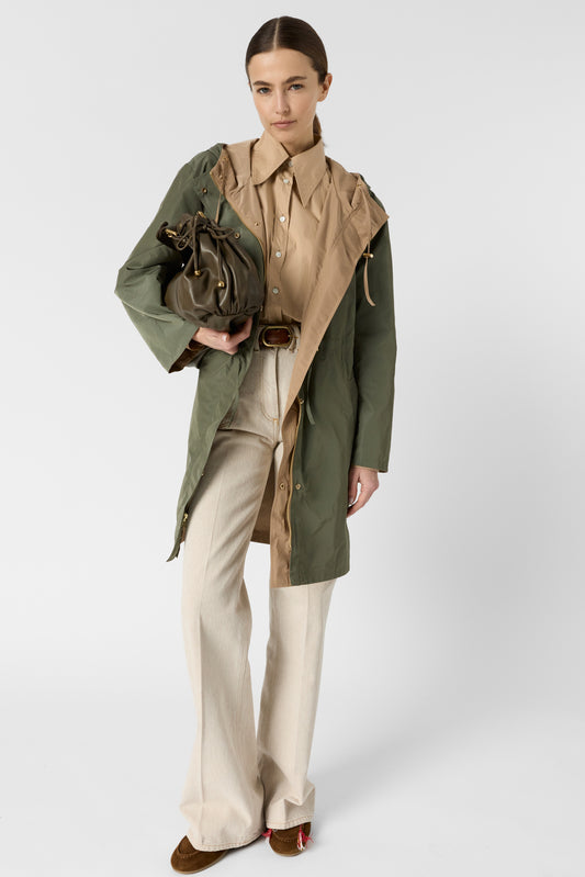 Women's Trench Coat 100% Cotton Gabardine Twill - Sand