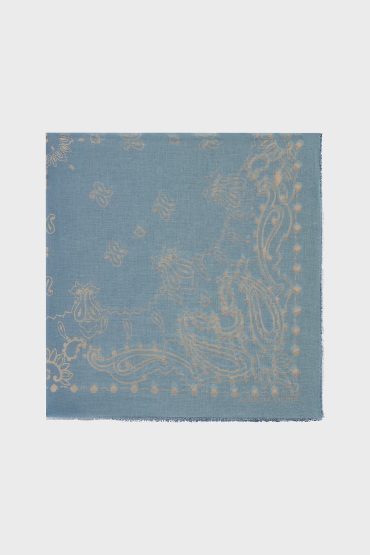 Unisex Bandana-Style Square Scarf 100% Cotton - Indigo