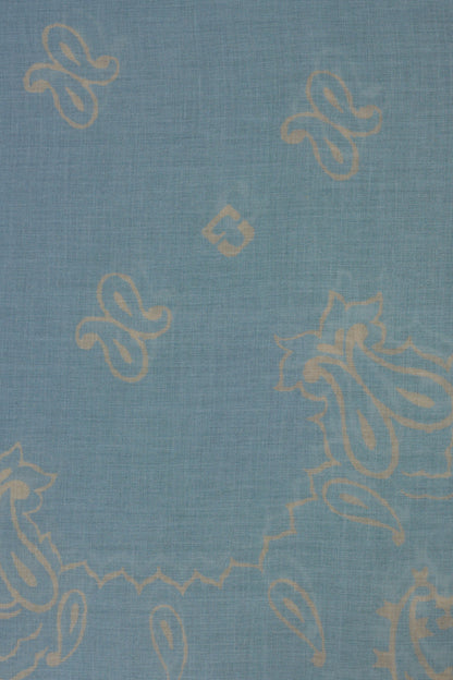 Unisex Bandana-Style Square Scarf 100% Cotton - Indigo