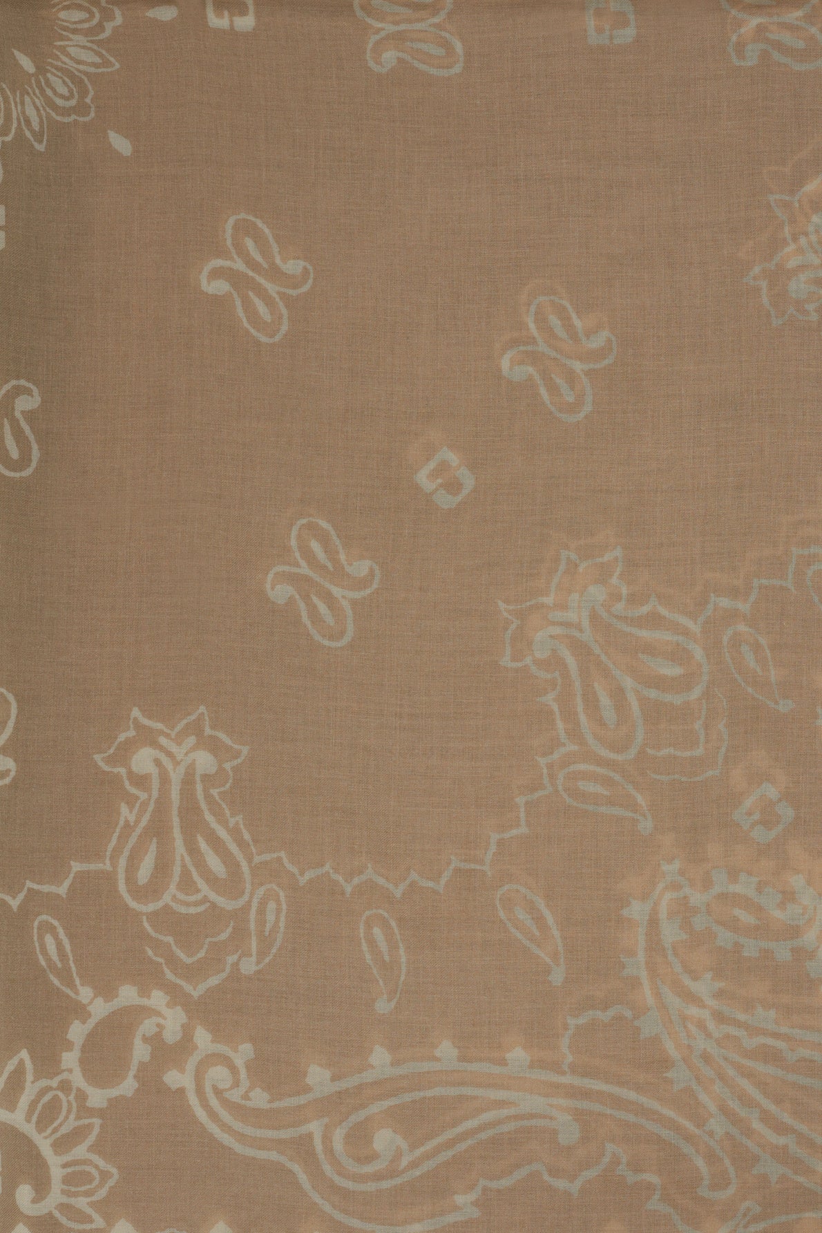 Unisex Scarf 100% Cotton - Blue Gradient Tie-Dye Print Khaki-Green