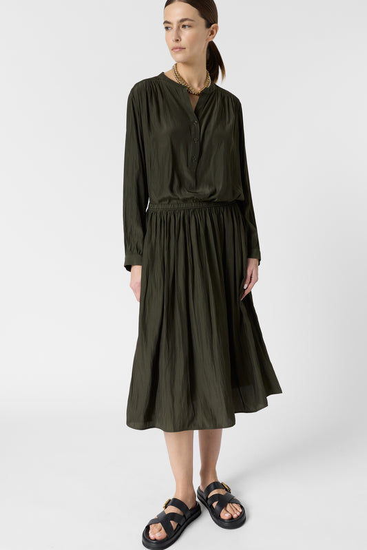 Women Skirt Fluid Crepe-Blend Rayon Fabric - Sky Blue Green