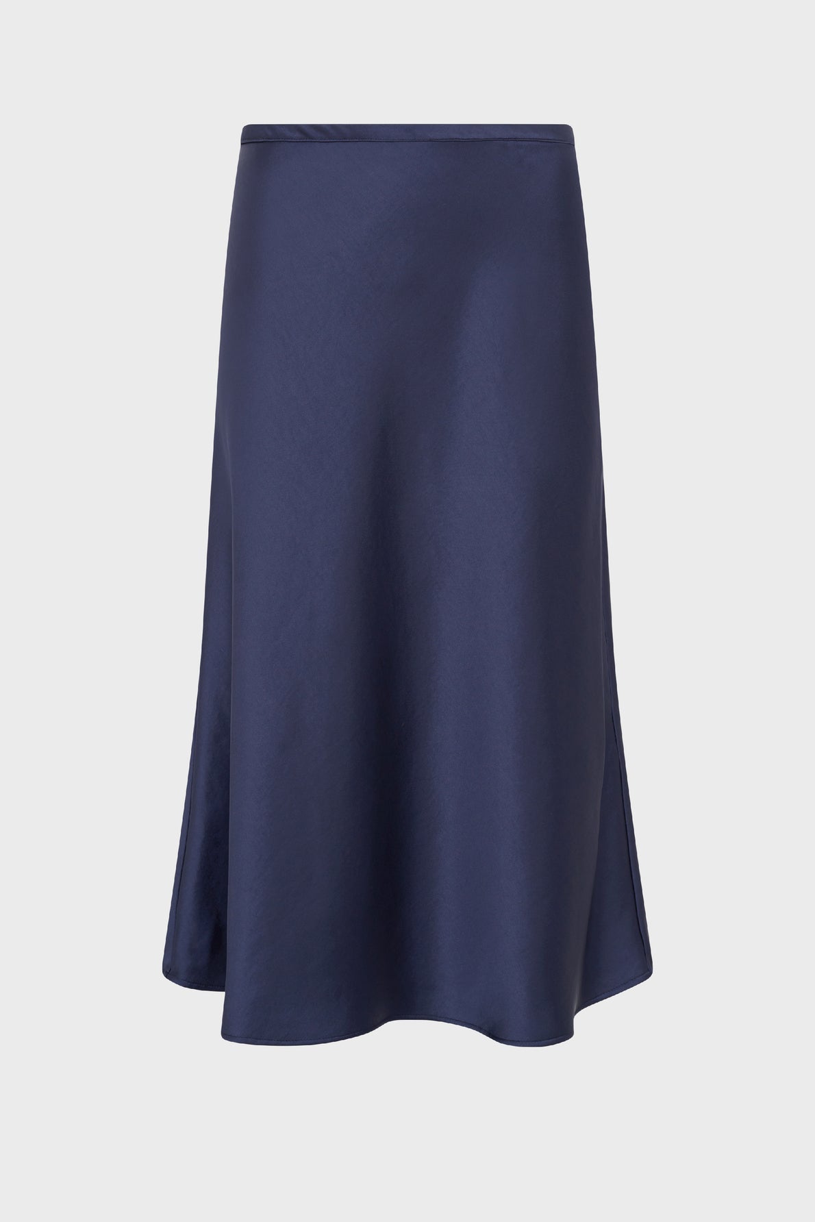Women's Skirt Premium Luxe Polyester Charmeuse Satin - Navy