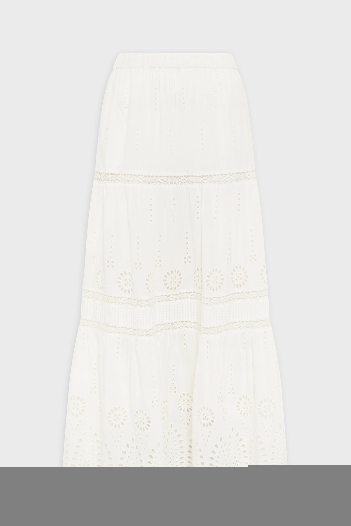 Women's Skirt 100% Cotton Poplin Breathable Lightweight - Ecru