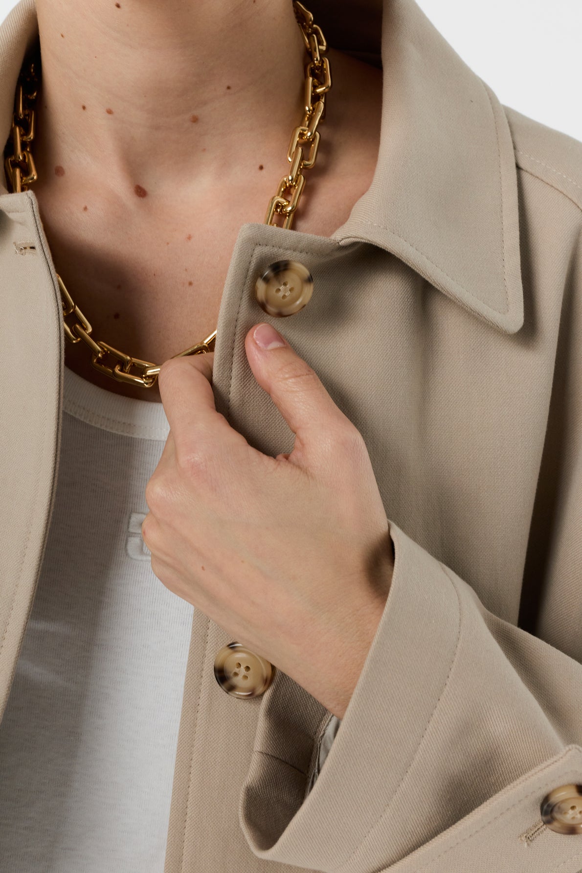 Women Classic Lightweight Trench Coat 100% Cotton - Sand