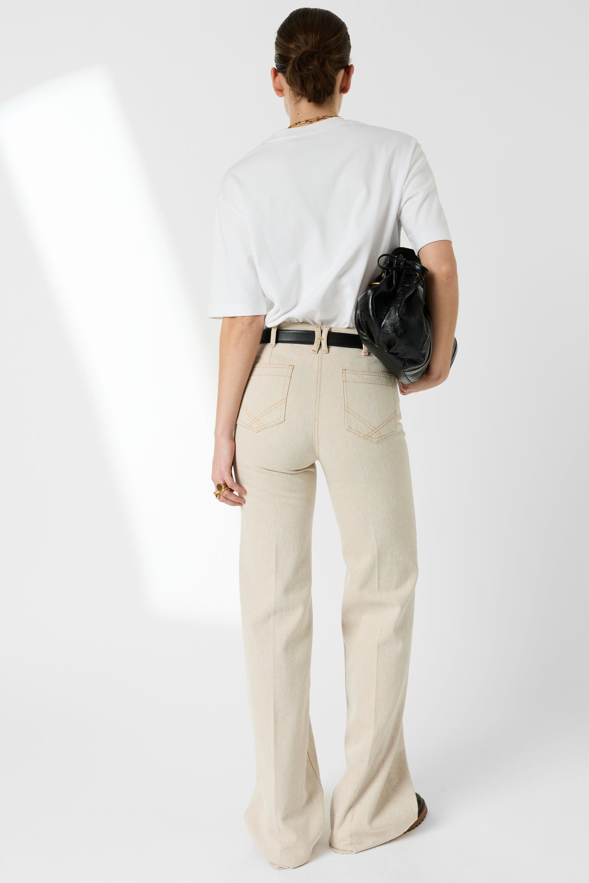 Women Jeans 100% Supima Cotton Stretch Denim - Natural