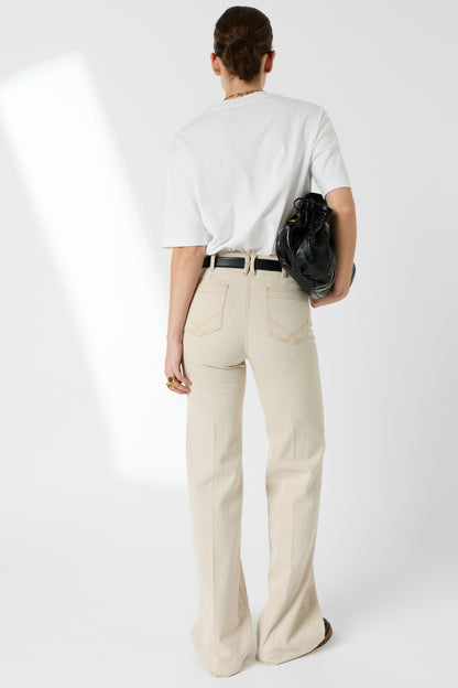 Women Jeans 100% Supima Cotton Stretch Denim - Natural