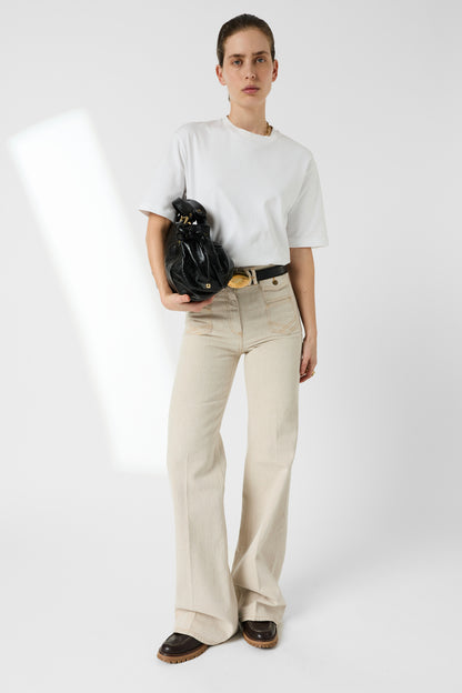 Women Jeans 100% Supima Cotton Stretch Denim - Natural