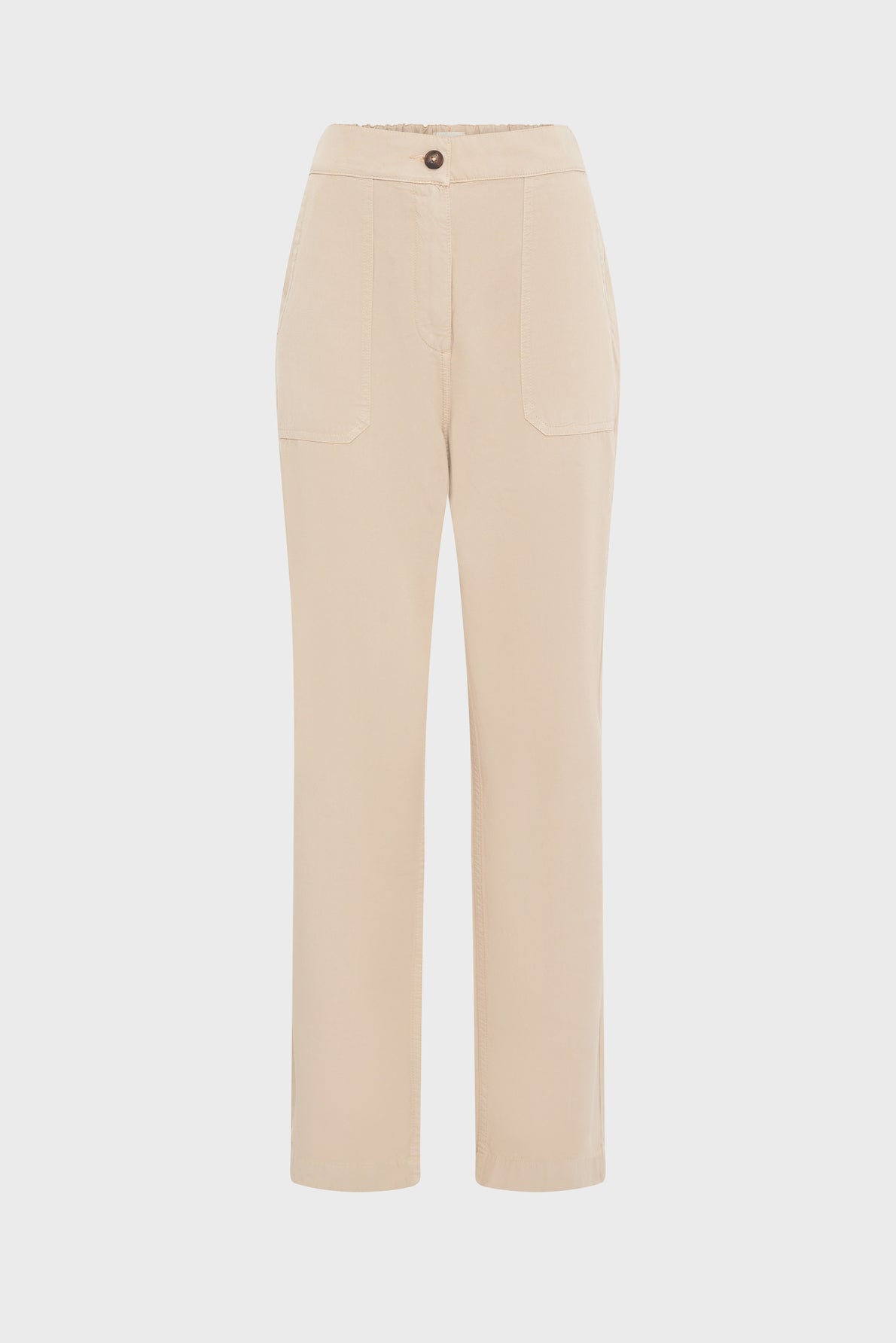 Women's Trousers Linen Cotton Blend Textured - Sand
