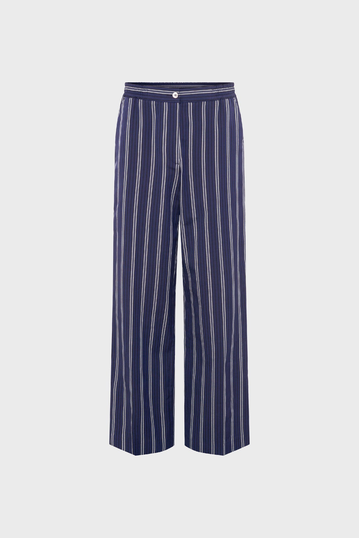 Women's Trouser Stretch Twill Striped Vertical - Navy