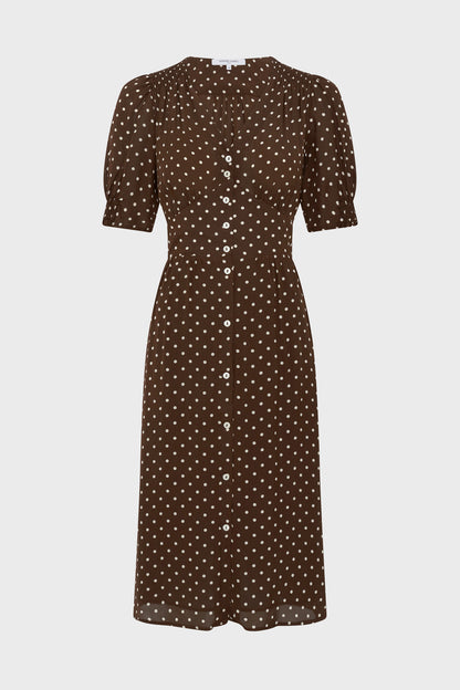 Women's Dress Premium Polyester Blend Textured - Brown