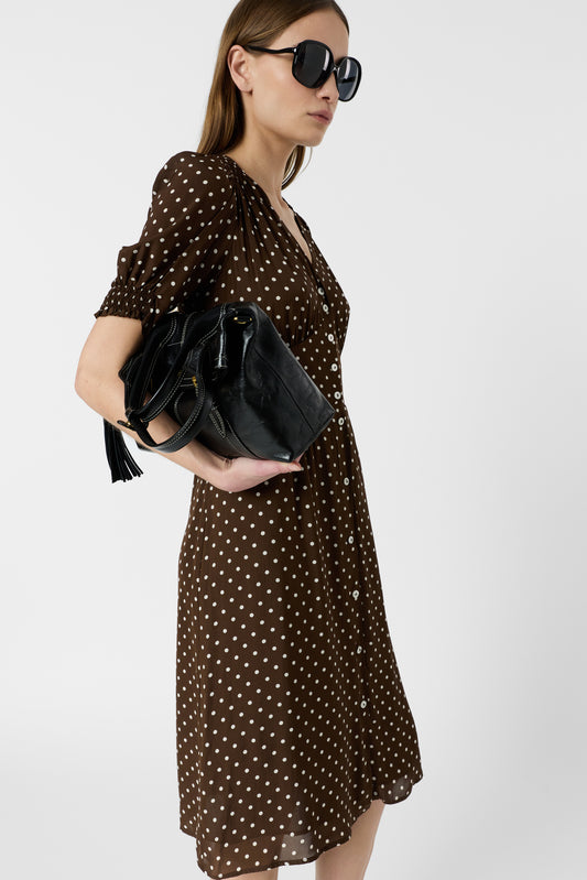 Women's Dress Premium Polyester Blend Textured - Brown