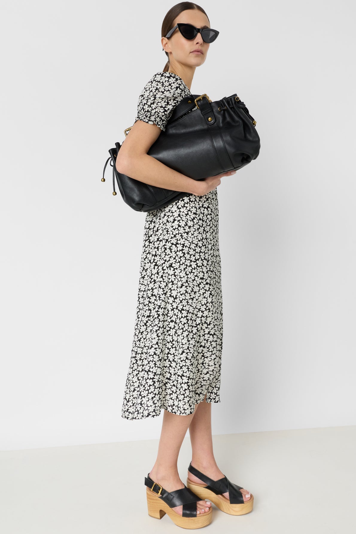 Women Dress 100 Percent Pure Cotton Poplin - Black