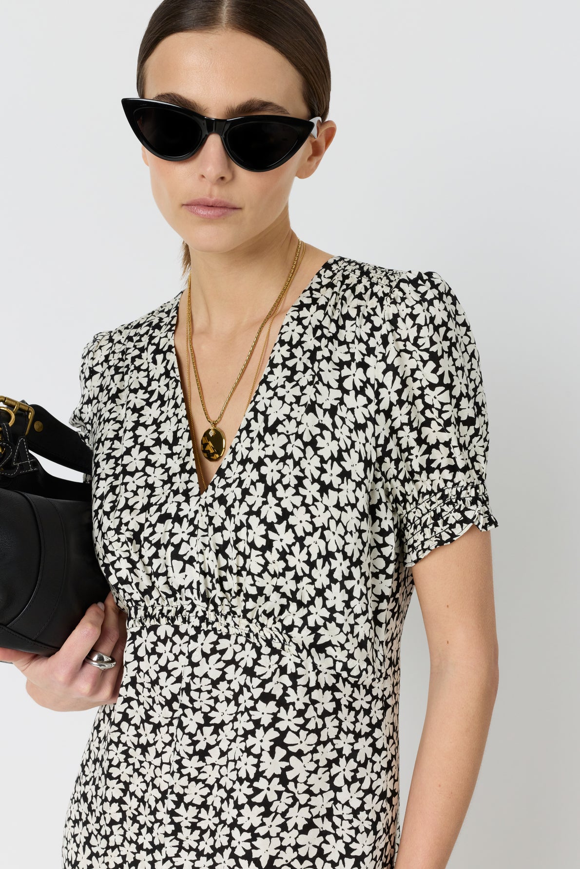 Women Dress 100 Percent Pure Cotton Poplin - Black