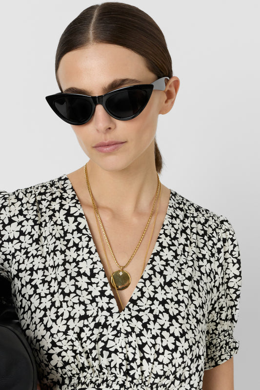 Women Dress 100 Percent Pure Cotton Poplin - Black