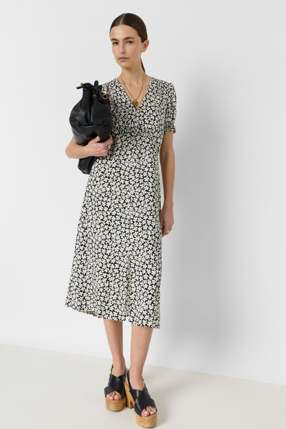 Women Dress 100 Percent Pure Cotton Poplin - Black