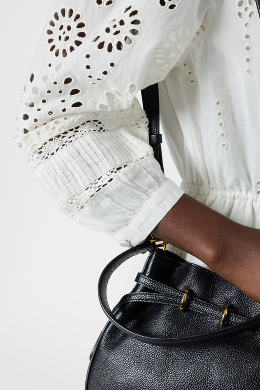 Women's Elegant Bohemian Cotton Dress 100% Cotton - Ecru