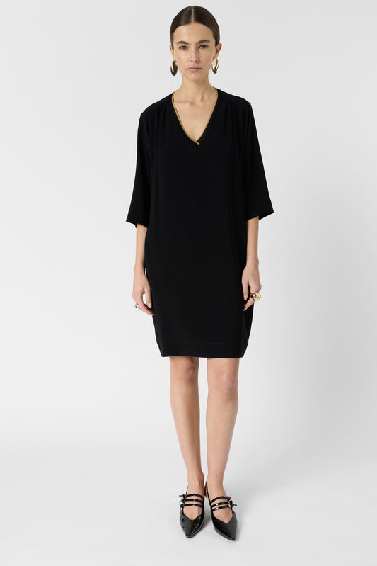 Women's Elegant Evening Maxi Dress Microfiber - Black