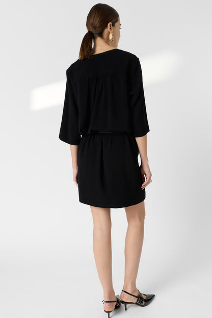 Women's Elegant Evening Maxi Dress Microfiber - Black