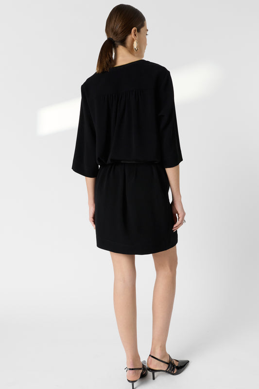 Women's Elegant Evening Maxi Dress Microfiber - Black