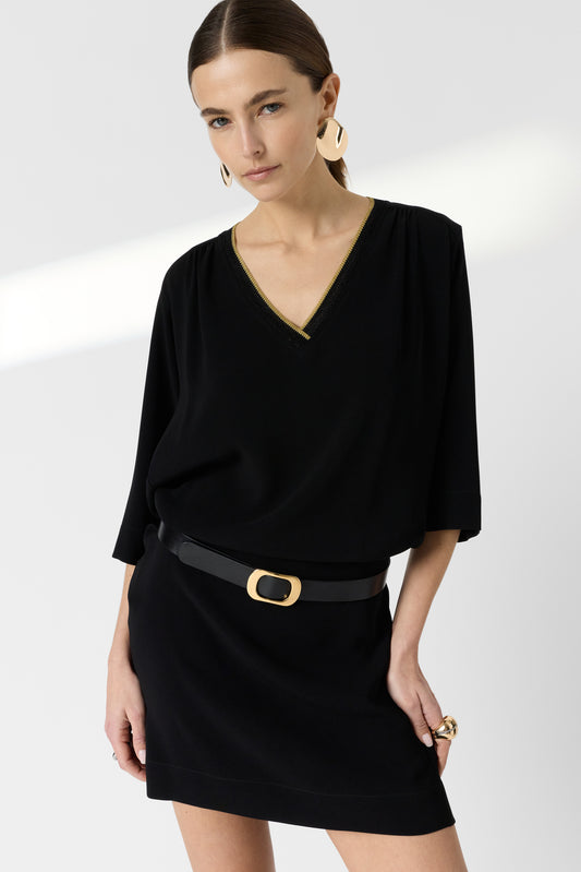 Women's Elegant Evening Maxi Dress Microfiber - Black