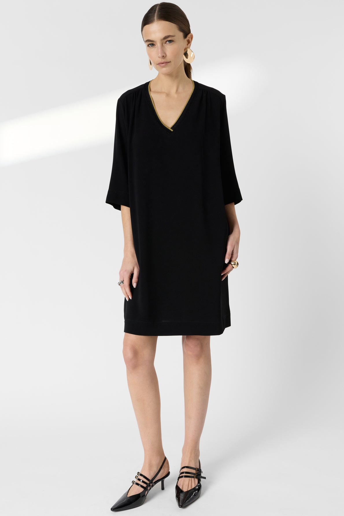Women's Elegant Evening Maxi Dress Microfiber - Black