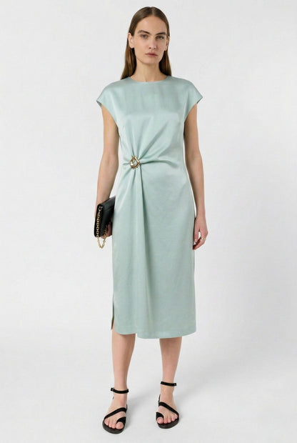 Women's Dress Fluid Crepe Silk Blend - Emerald Green